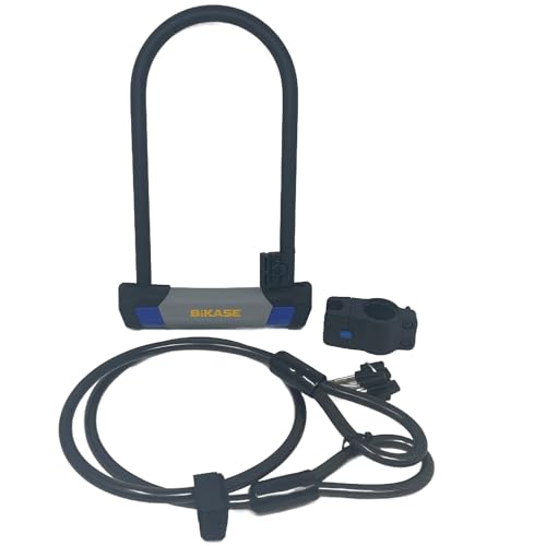 Bikase MAX ebike Lock with Security Cable - Dual-Bolt Heavy Duty Anti-Theft Bike Lock with BumpBlok and 3 Laser Cut Keys