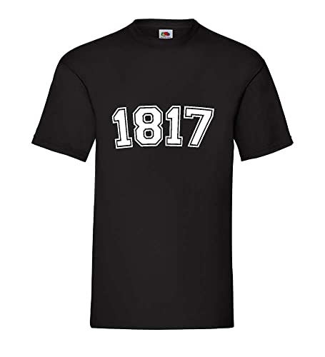 T-shirt pour homme noir XXXL 1817 col rond vêtements mode masculine