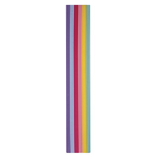 Rayher Hobby 31498000 Wachs-Zierstreifen Pastell, 230 x 2 mm, 6 Farben á 3 Streifen sortiert