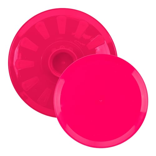 PracticDomus Juego de 2 Tapas Giratortillas de 29 y 25.5 cm. Ideal para Tortilla de Patatas (Fucsia)