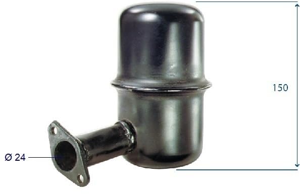 G.L.D. Forniture Marmitta adattabile a Lombardini IM300, IM350, LA300, LA350 rif.orig. 5460-394 interasse 47 mm Diametro attacco : 24 mm