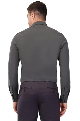 Image of SaintX Men's Premium Solid Formal Shirt | Slim Fit | Plain Full Sleeve | Feather Touch Soft Finish | Wrinkle Resistant | No Ironing Required | 360 Highly Stretchable Fabric