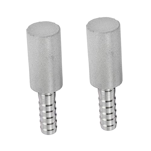Housoutil 2pcs Stainless Steel Aeration Stone Tool for Home Brewing Beer and Wine Diffusion Bubble Maker for Carbonation and Aeration Fermentation