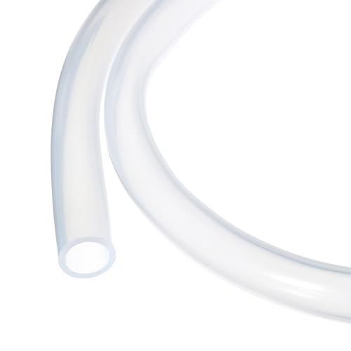 Rebower Silikonschlauch Lebensmittelecht 13 mm ID x 17mm OD, 0.9 Meter Kondensatschlauch, Transparenter Wasserleitung für Pumpen, Siphons, Entwässerung, Bewässerung