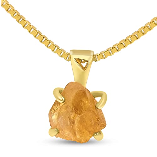 Genuine Raw Citrine pendant necklace...
