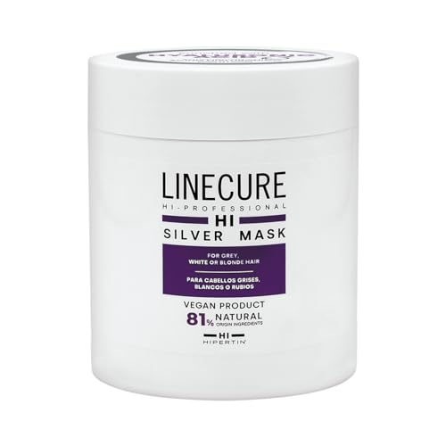 Hipertin - Mascarilla Vegana para cabello blanco, teñido y mechas Silver Mask, 500ml