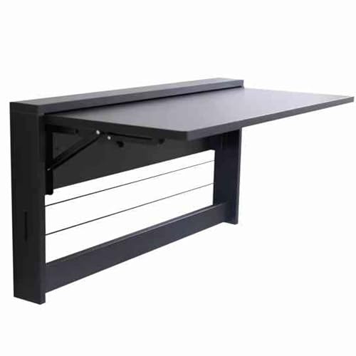 Table murale pliante 41,5x63 cm bureau flottant compact pour petit espace - 2