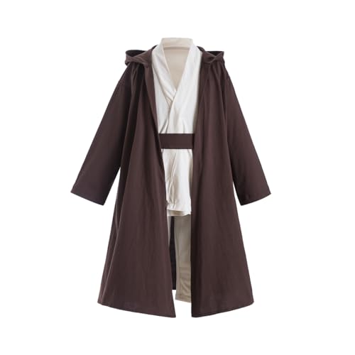 Ruikajia Jedi Warrior Costume Hooded Cloak Luke Skywalker Costume Child Jedi costume Luke Skywalker cape 6 Years
