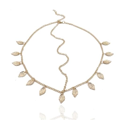 Cadena de cabeza bohemia con diseño de hoja de oro para el cabello vintage, accesorios para el cabello con borla, joyería para mujeres y niñas