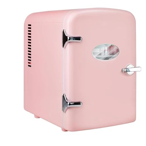 SBHLFXSX Mini refrigerador portátil de 4 litros, con Capacidad for 6 latas, Compacto, silencioso, multifunción, ecológico y con Ventana de observación.