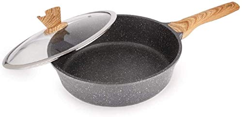 Sartén, antiadherente Sartén | Maifanshi Wok |Menos humo de aceite sartén |Multi-Función Pan |con la manija de la baquelita | Conveniente for los hogares Estufa Fogón de gas AAA ~ (Tamaño: 28 cm sin t
