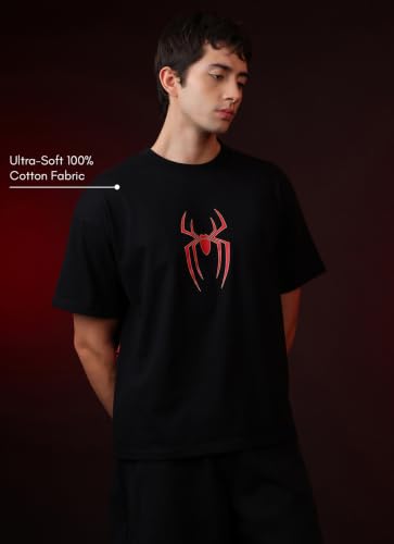 Image of Free Authority Official Marvel Spider-Man Brand New Day Graphic Printed Men's Oversized Fit T-Shirt | Pure Cotton Crew Neck Half Sleeve Casual Summer Tee