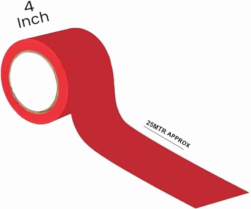 Image of Red Vastu Tape 4 Inch x 25 Meter - Vastu Dosha Correction Tape for Toilet Seat, Negative Entrance, Energy Zone Balancing | Vastu Shastra Remedy for Home & Office
