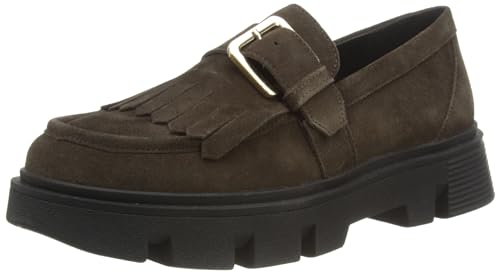 Geox Women's D Vilde C Moccasin, marrón, 39 EU