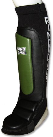 Ring to Cage GelTech MMA Grappling Shin Instep - Coverd Back - Zip Closure-X-Large