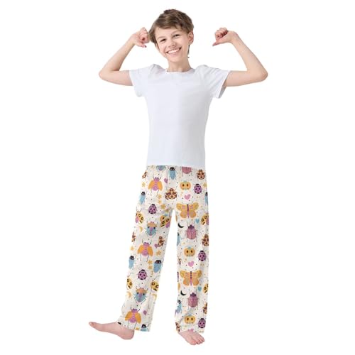 ZZXXB Lovely Cicada Boys Long Pants Soft Trousers Elastic Waist Kids Lounge Bottoms with Pockets S-XL2