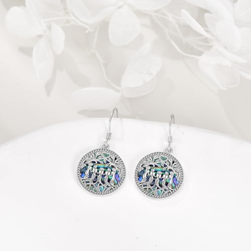 Image of YFN Sister Earrings Gifts from Sister, Sterling Silver Crystal Sister Earrings Jewelry, Birthday Jewelry Gift for Sisters