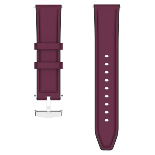 Image of ACM Watch Strap Leather Silicone 22mm compatible with Noise Noisefit Halo 2 Smartwatch Belt Luxury Band