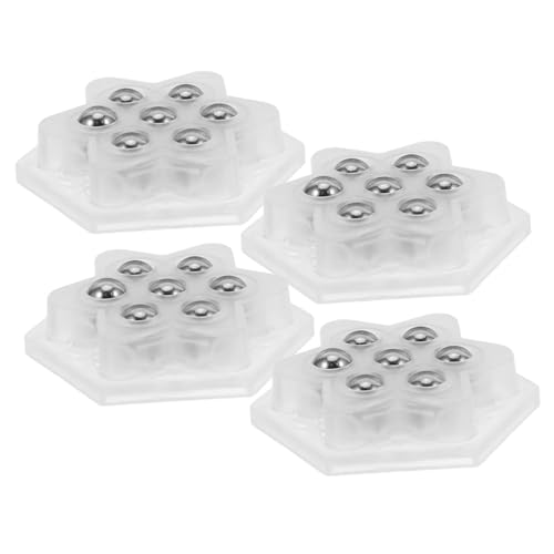 Roulettes mini adhésives en acier pour meubles et boîtes de rangement lot de 32 pièces