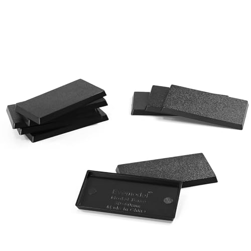 Evemodel Rechteckig Base Modell Basis aus Kunststoff für Figuren oder Miniaturen für War Games Tisch Dekoration (10 Stück 30*60mm)