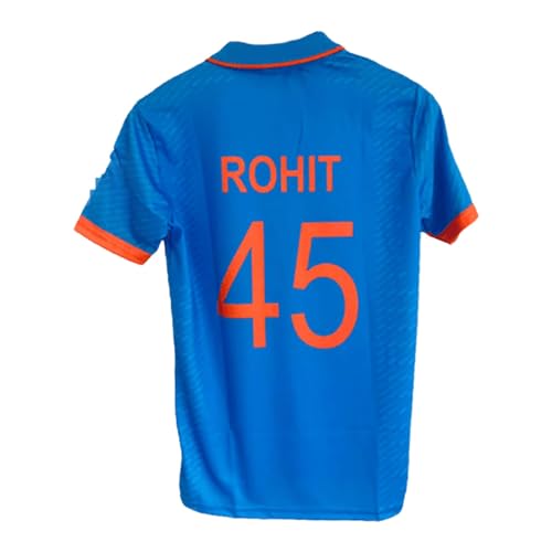 Image of Sports Cricket ODI Virat 18 India World Cup Jersey T-Shirt 2023 (Kid's, Boy's & Men's)