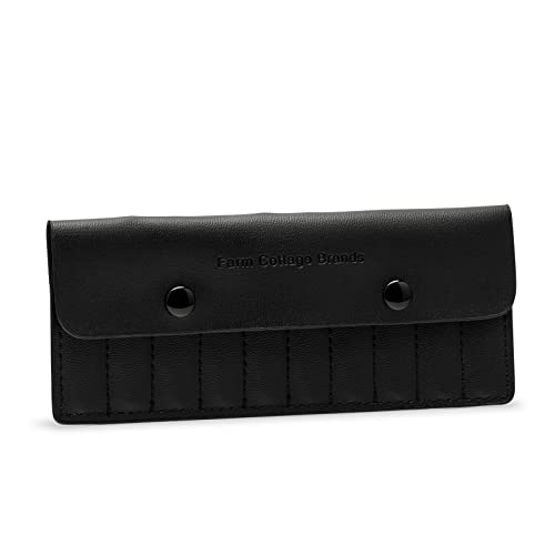Farm Cottage Brands Set of Ten stainless steel shirt collar stiffeners/collar stays in a black leather case - Image 3
