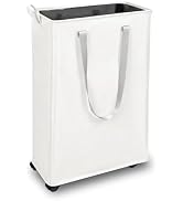 Waterproof White Bamboo Shower Stool with Leg Shaving Storage (13.5 in)
