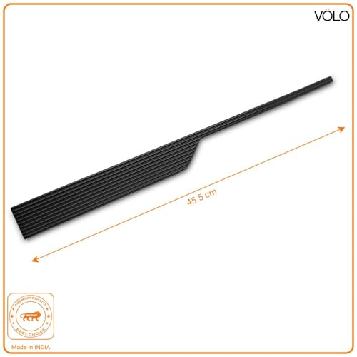 Image of VOLO Cabinet Handle - Multi-Use Pull Handle for Wardrobes, Drawers, Sliding Closets, and Doors in Kitchen, Office, Bedroom (SAC-59) (1 Pair Left & Right) (Black, 450MM (18 Inch))