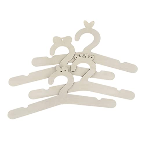 F Fityle 4X Colgador de Ropa de bebé Organizador de Ropa de Madera reciclable para toallitas Ropa de muñeca