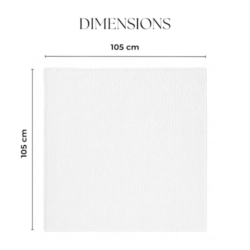 Image of Kassy Pop Muslin Cotton Bath Towel Cum Baby Swaddler - Pack of 2 | Extra Soft Towels for Newborn 0 to 3 Years l 100% Organic Cotton wash Towel | 105 X 105 cm (Green and White)