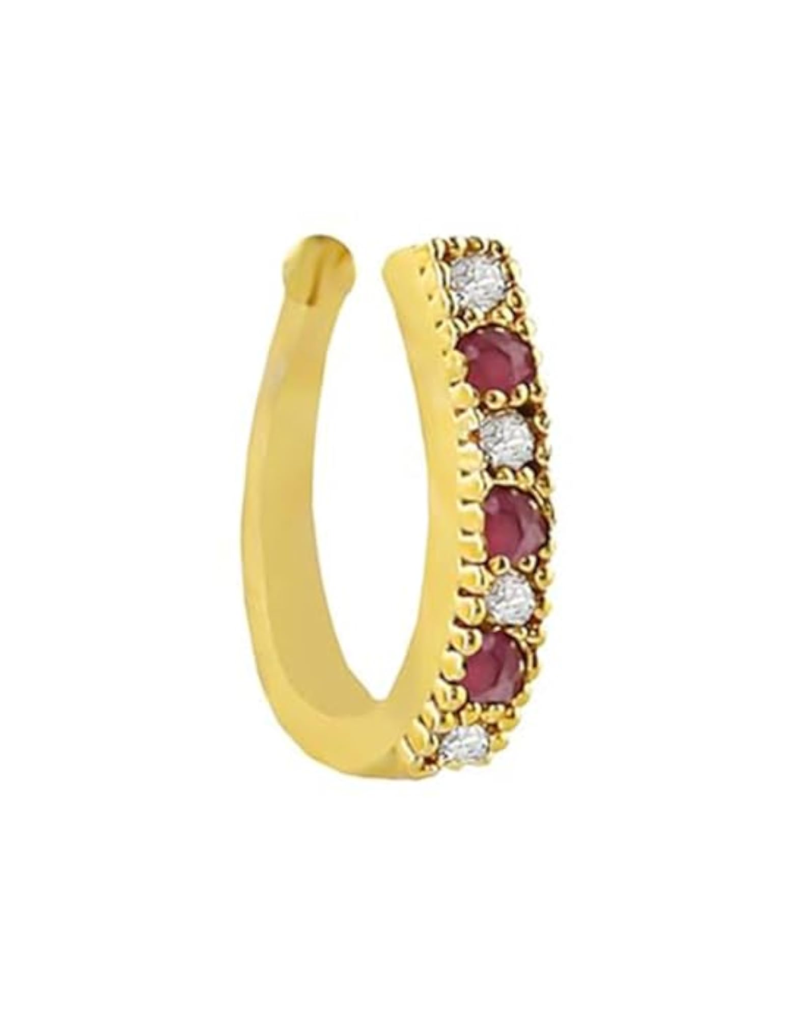 Gold Tone Studded American Diamonds Nose Ring Combo
