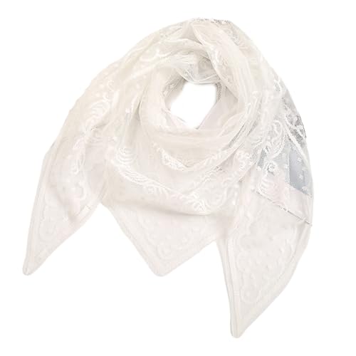 Wedding Pray Scarf Mantilla Veil Floral Shawl Lace Trim For Ladies Mother Wedding Party Headwear Mantilla4