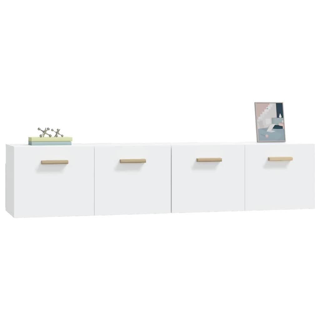 Szafka ścienna 2 szt. biała 80 x 35 x 36,5 cm materiał