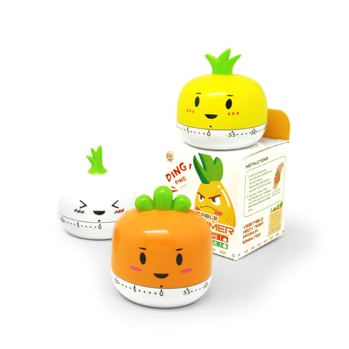 Creative Tomato Orange Mechanical Kitchen Timer, Compact