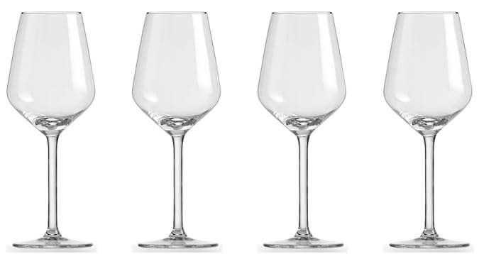 Royal Leerdam 4Pcs Aristo Wine Glass Set 330ml, Lead-Free Classic Design Perfect for Red & White Wines, Hand Blown Wine Glasses Set of 4, Whiskey Glasses With Stem For Cabernet, Beer Mug Cup Set