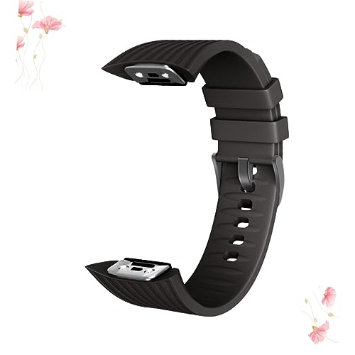 Bracelet de montre en silicone noir durable lot de 2 pièces taille L unisexes