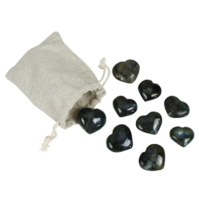 HomArt Labradorite Heart Hand Carved Natural Labradorite Model 6021-0