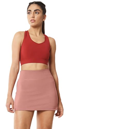 Image of Mehrang Skirt with Shorts for Women's & Girl's Solid High Waist Flared Skater Short Mini Skirt