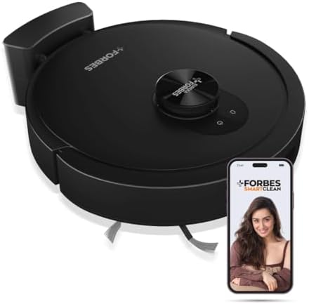 Eureka Forbes SmartClean Home Mapping Turbo, 7000Pa HyperSuction Robotic Vacuum Cleaner | LiDAR 3.0 & Quick Home Mapping | Wet Mopping | 3-Hour Run Time | Smart App Control | Voice Control