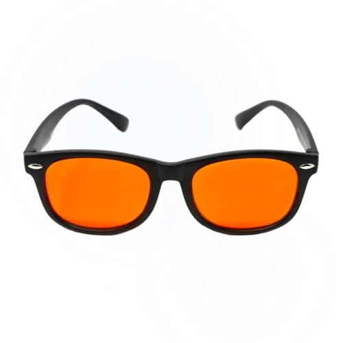DefenderShield Blue Light Glasses For Kids – Kids Blue Light Glasses Girls and Boys With Orange Lenses (99% Blue Light Blocking) For Screens – Lightweight, Flexible & Shatterproof Black Fit Frames