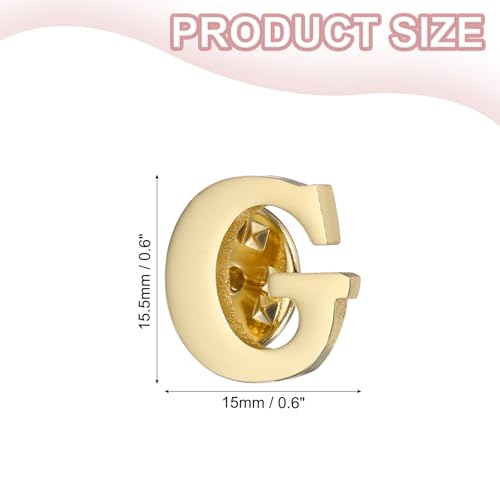 Image of PATIKIL Letter Lapel Pins, Initial Alphabet Collar Pins Letter Brooch Pins for Women Men Shirt Dress Suits