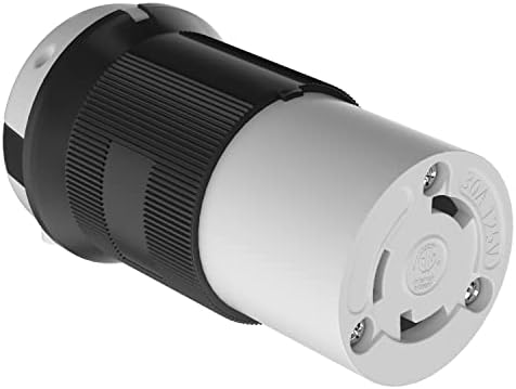 Leisure Cords 30 AMP RV Power Cord Locking Shore Connector Replacement End Marine Twist Lock with Boot