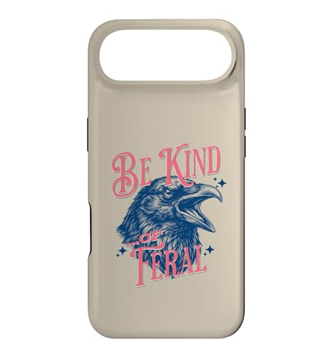 Funny Raven Crow Black Bird Be Kind Feral �r���e�[�W ��� �X�}�z�P�[�X iPhone Air �p