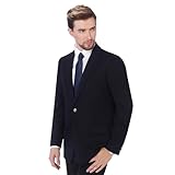 P&L Men's Blazer Premium Stretch Classic Fit Sport Coat Suit Jacket Navy