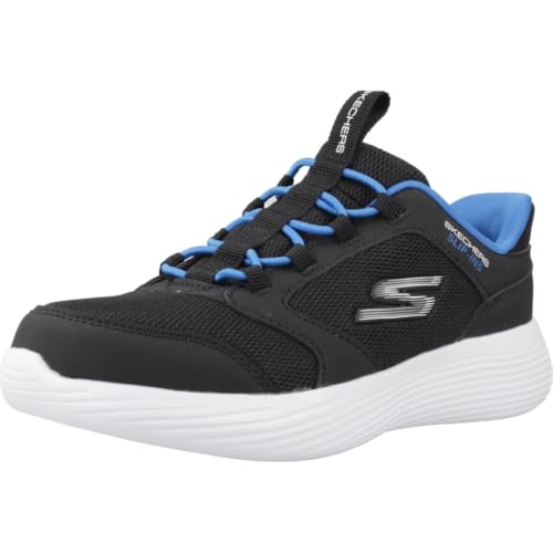 Skechers Garçon Go Run 400 V2 Turbo-Brisk, Black Synthetic Textile Royal Trim, 29 EU