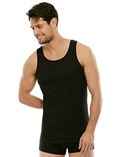 Camiseta de tirantes Lovable para hombre interior de algodón suave blanco