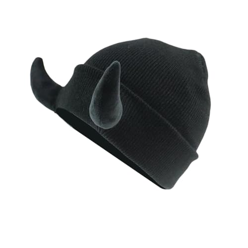 Womens Halloween Devil Horn Hat Skull Hat Warm...