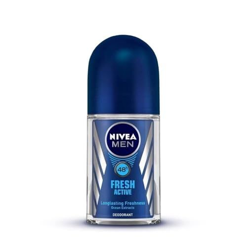 Men’s Roll On Deodorant, Fresh Active with Ocean Extracts, 1.7 Ounce