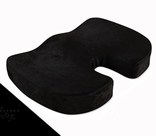 10 Best Lounge Chair for Herniated Disc: Top Comfort Picks 7 JUWENIN, Memory Foam Seat Cushion for for Home Office Desk Chairs, Auto Seats, Sports Stadium Seats (Black)