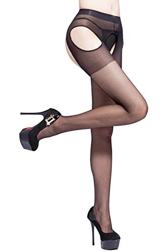Image of Women's Sexy Shiny Sheer Control Top Tights Silk Stockings Ultra Shimmery High Waist Pantyhose